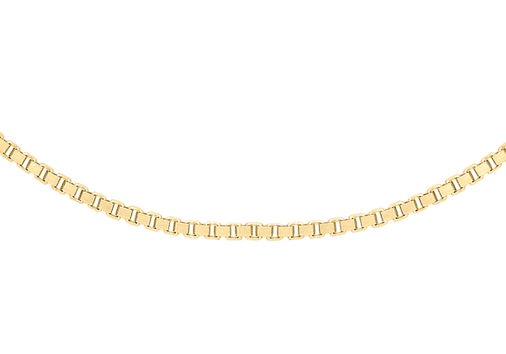 18ct Yellow Gold Slim Venetian Box Chain