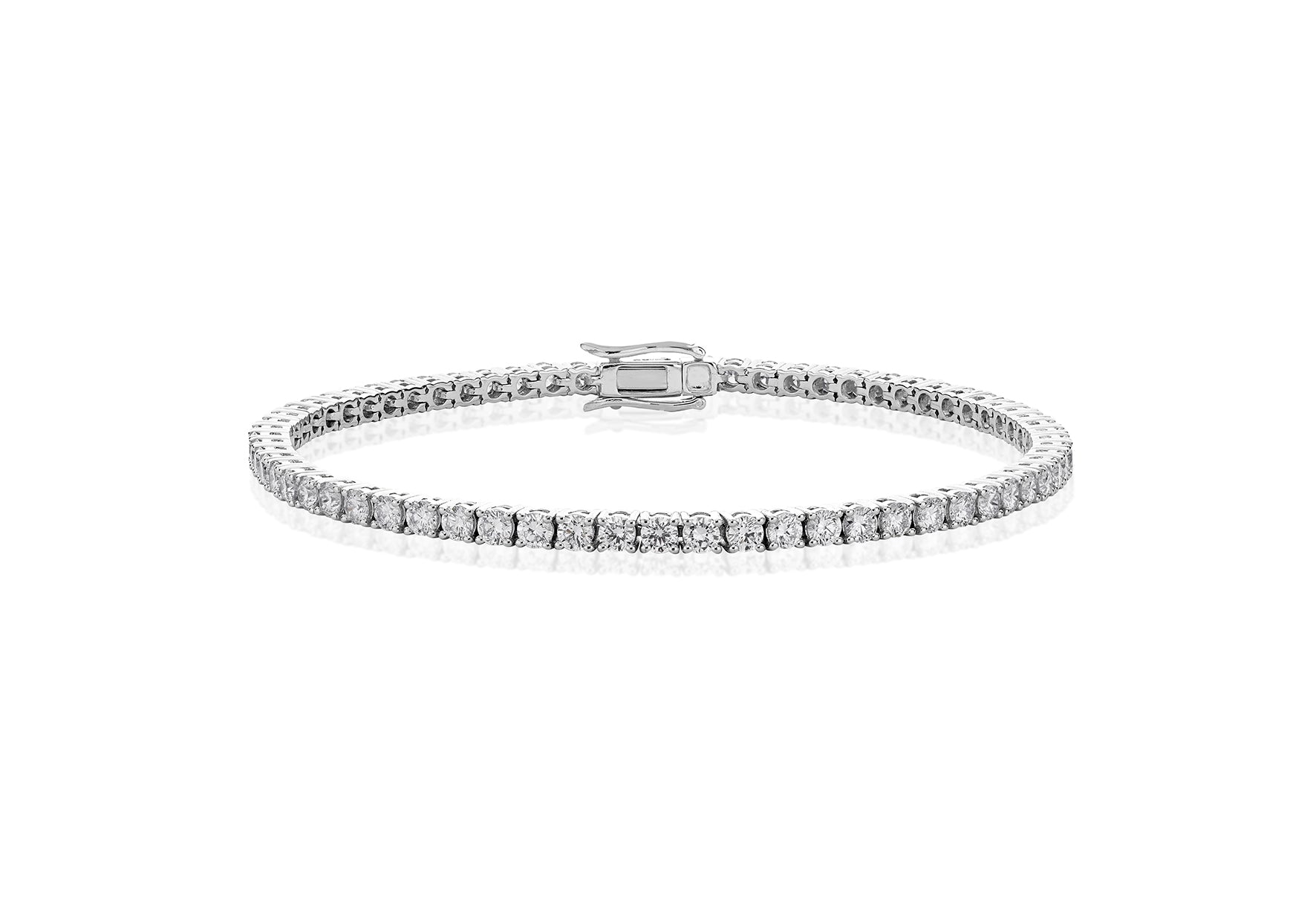 18ct White Gold 5.00ct Diamond Tennis Bracelet