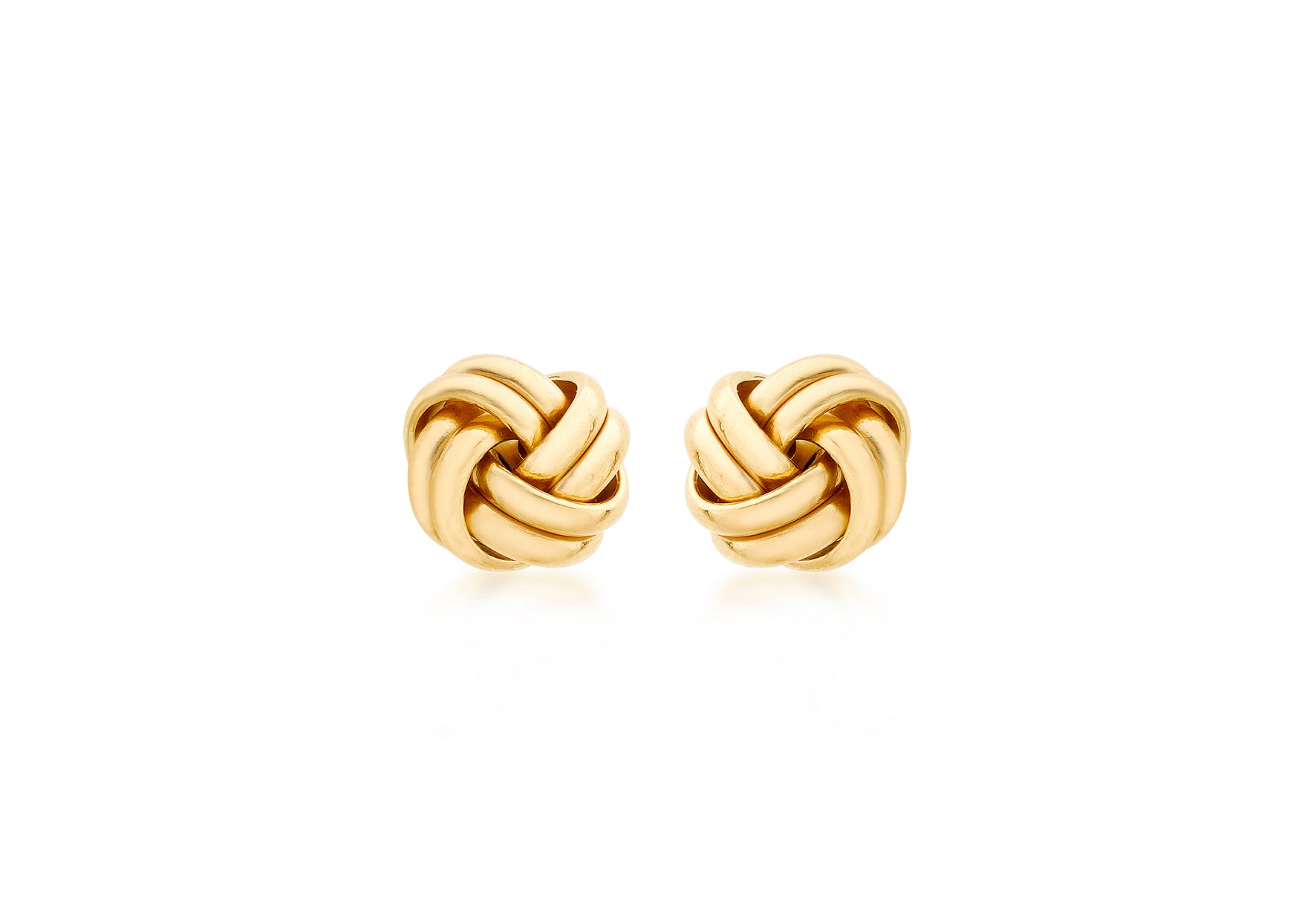 18ct Yellow Gold 10mm Knot Stud Earrings