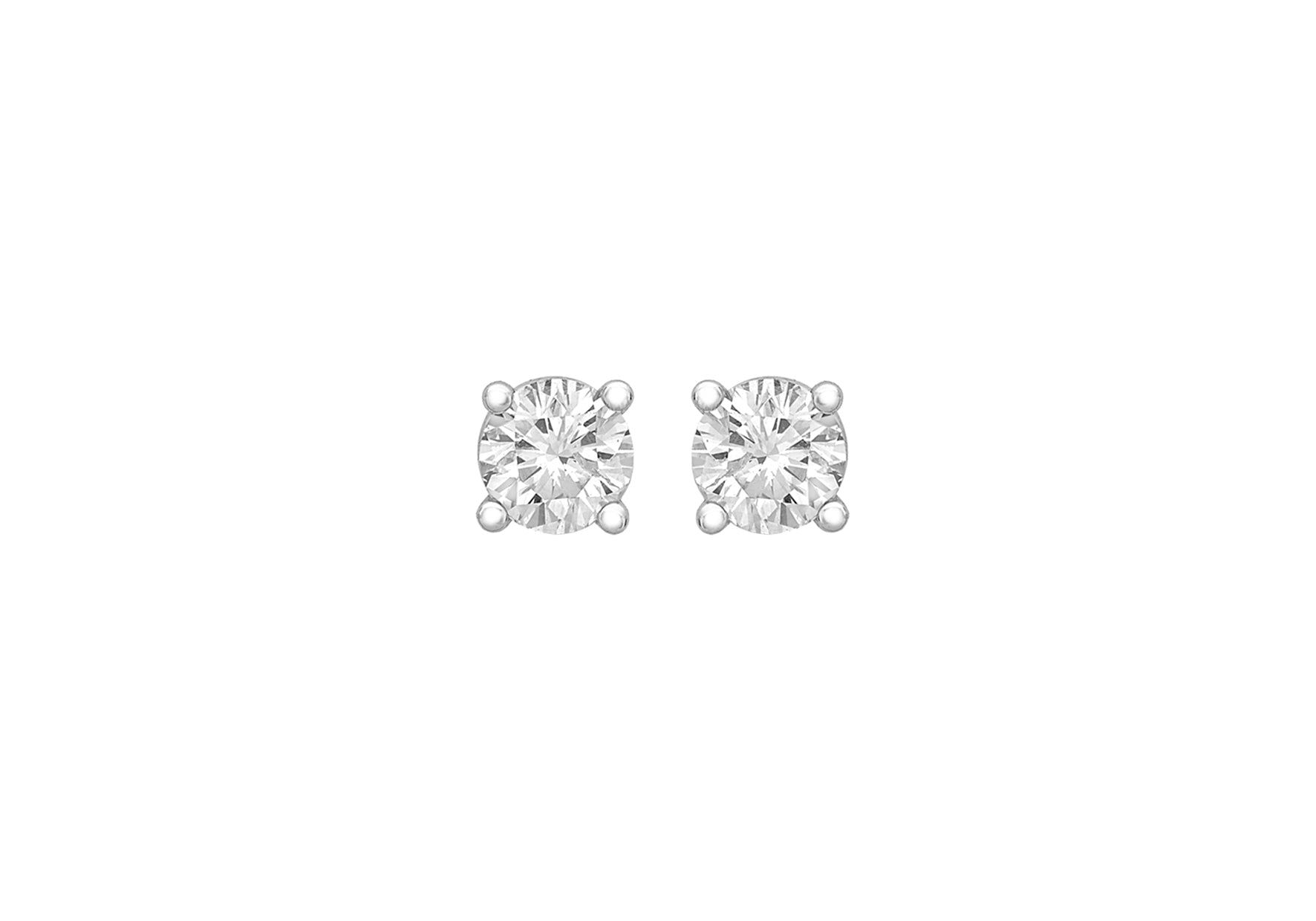 18ct White Gold 0.25t Diamond 3mm Stud Earrings