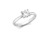 18ct White Gold 1.00ct Diamond Peaked Band Solitaire Ring