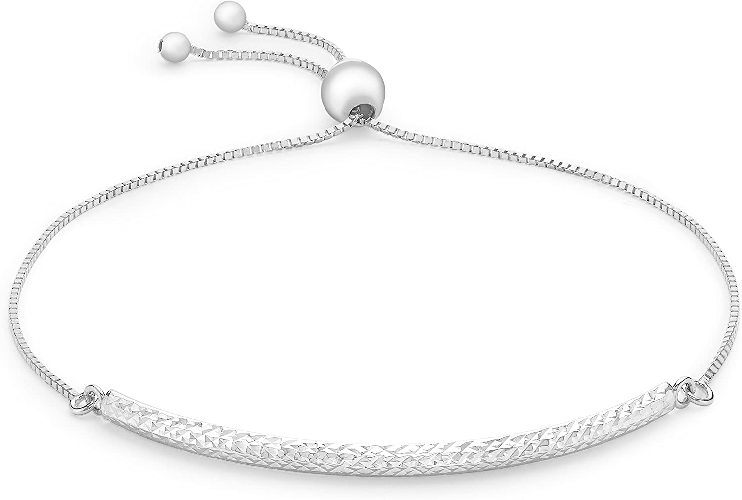 9ct Yellow Gold Box Chain Diamond Cut Bracelet