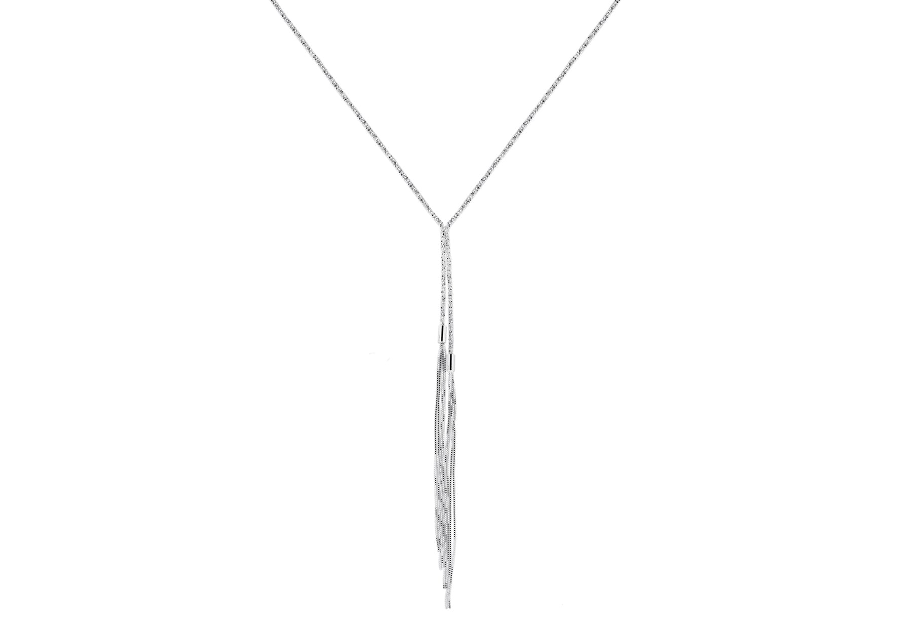 Sterling Silver Toscalle Box Tassle Y Chain Necklet
