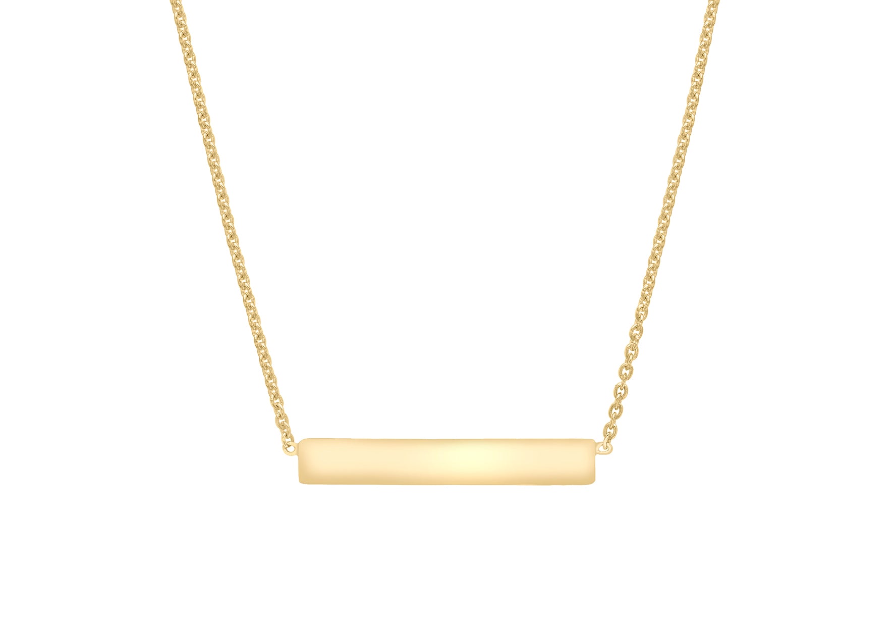 Horizontal Bar Necklace Sterling Silver Yellow Gold Plated9