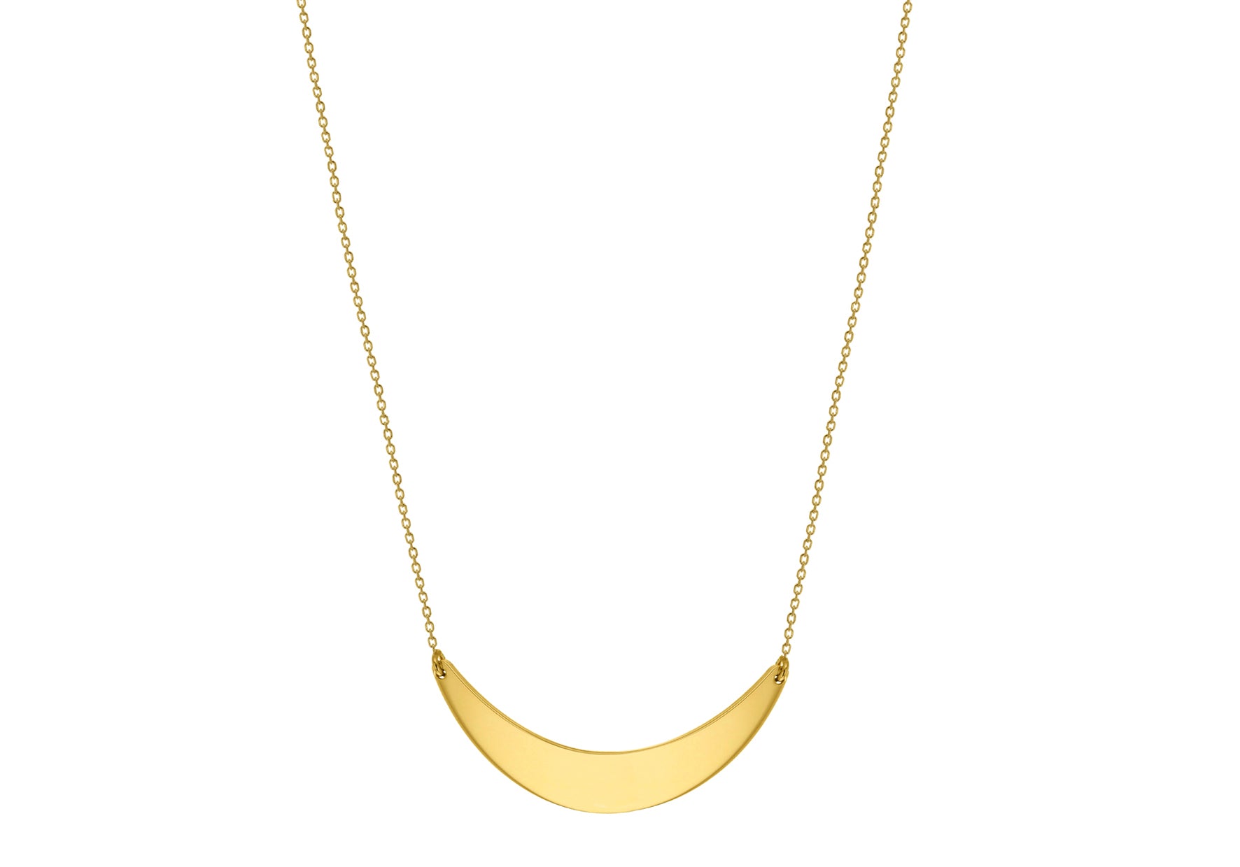 Sterling Silver Yellow Gold Plated resent Bar Necklace 43m/17"9