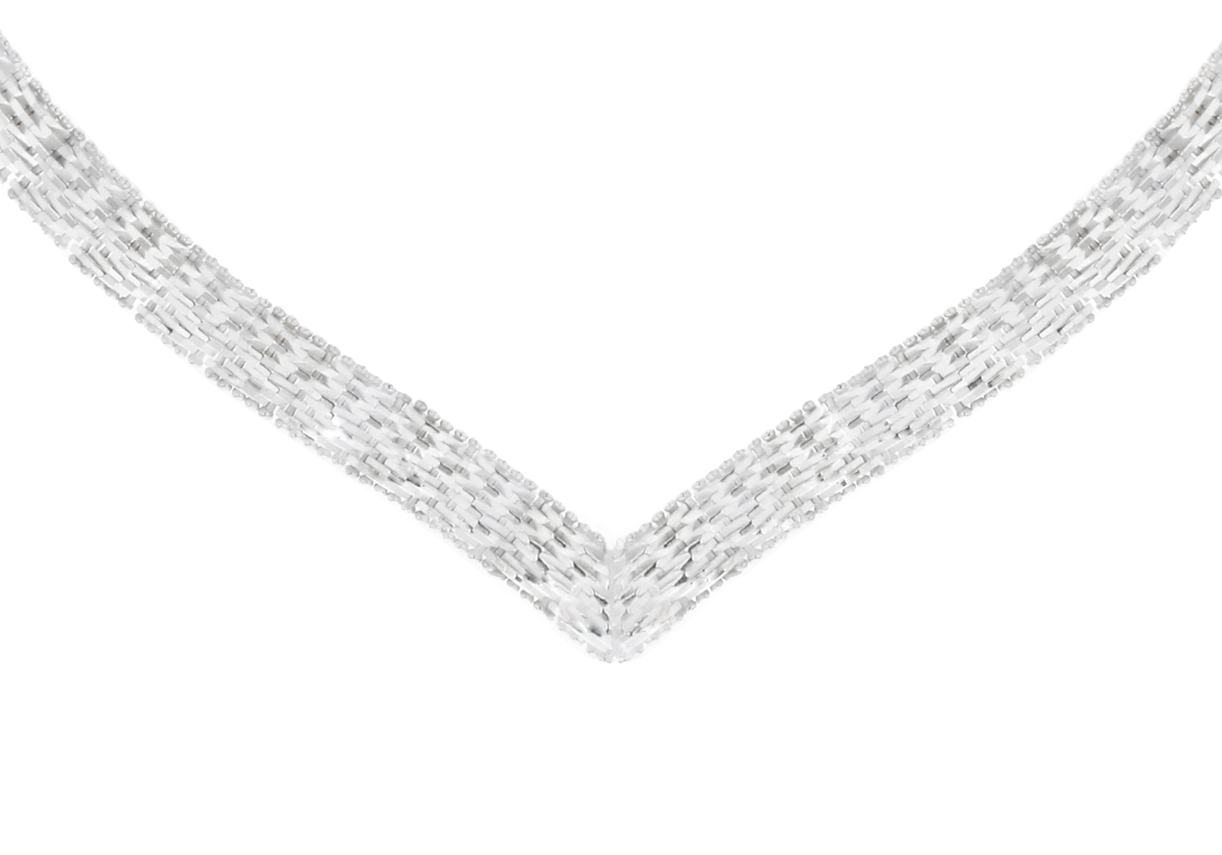 Sterling Silver hevron V-Shaped Necklace 41m/16"9