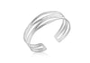 Sterling Silver Wave Bar Cuff Bracelet