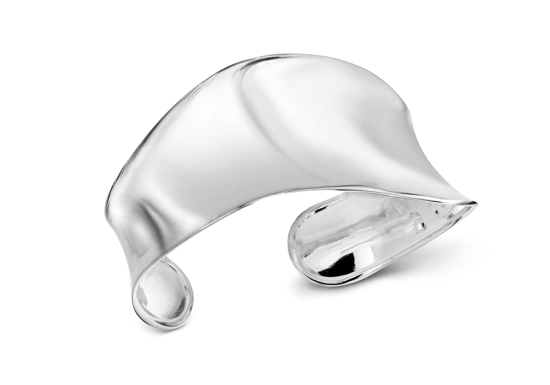 Sterling Silver Ripple Wave Bangle