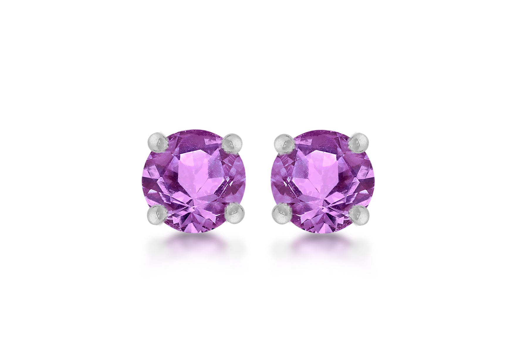 SILVER 5MM AMY Zirconia STUD EARRing