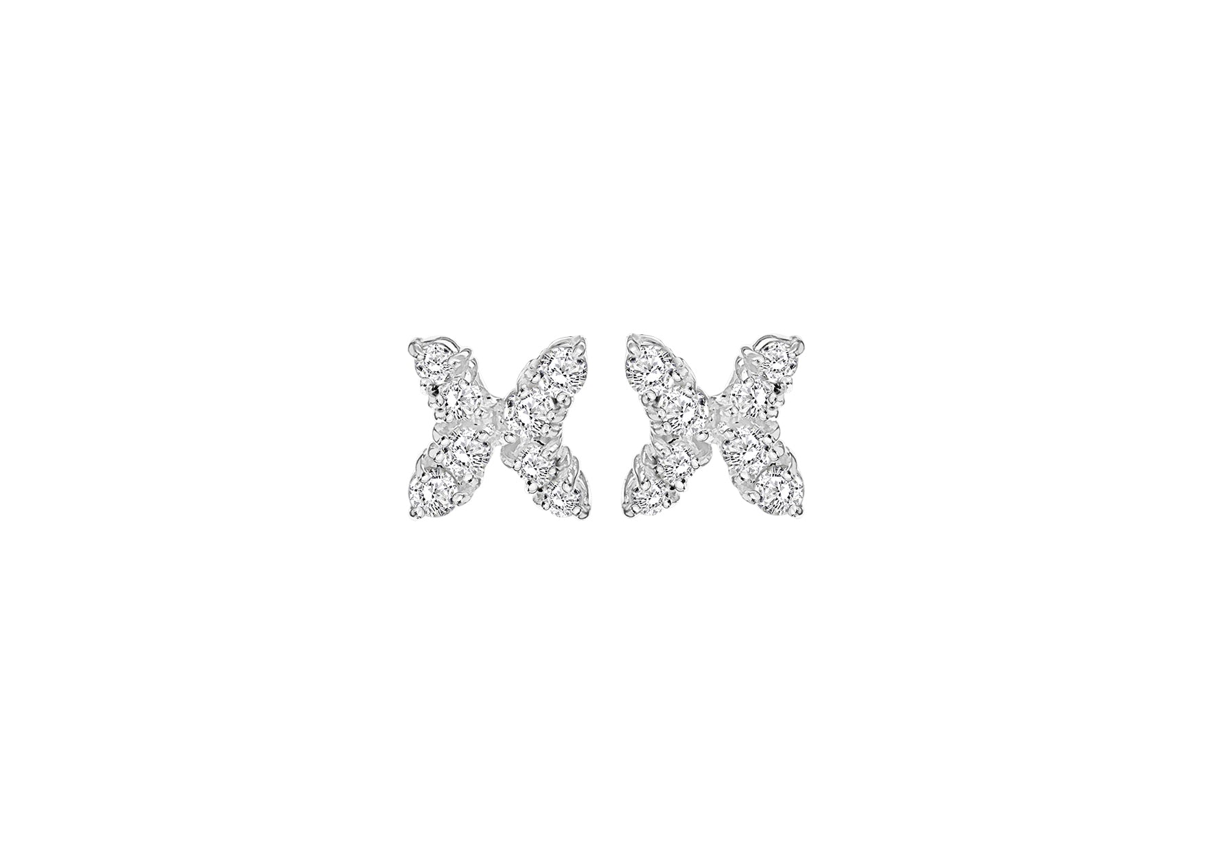 SILVER Zirconia KISS STUD EARRing