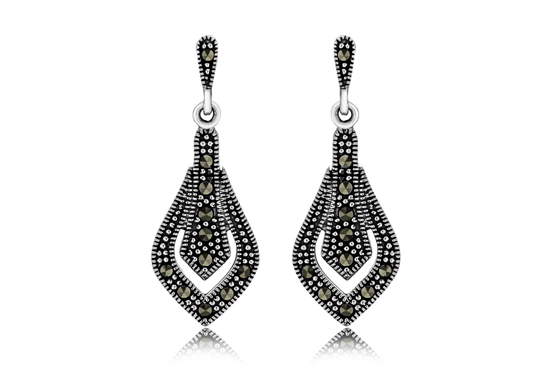 SILVER MARASITE Fancy DROP ER9