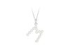 Sterling Silver Freshwater Pearls Initials Pendant