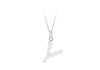 Sterling Silver Freshwater Pearls Initials Pendant