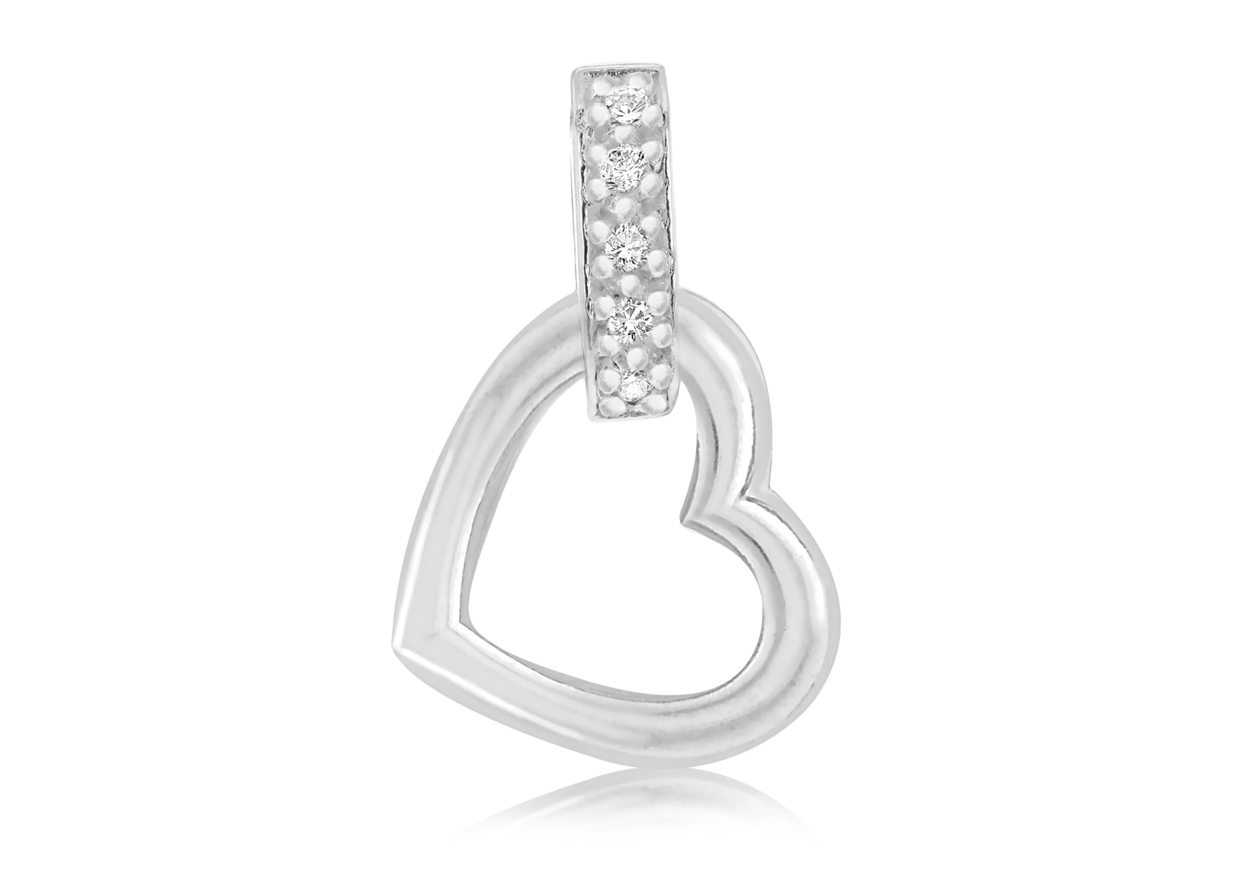 SILVER Zirconia HEART Pendant