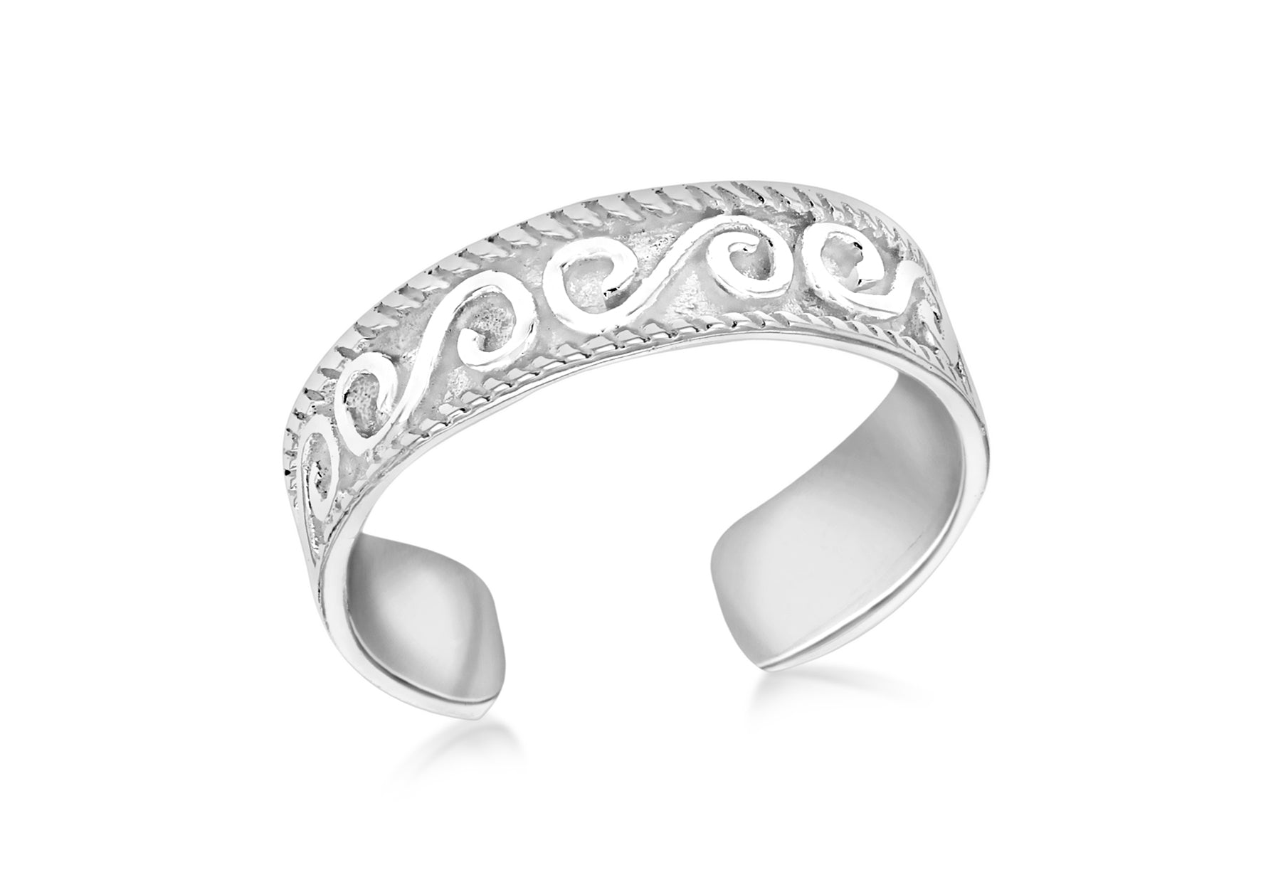 Sterling Silver Fancy Toe Ring