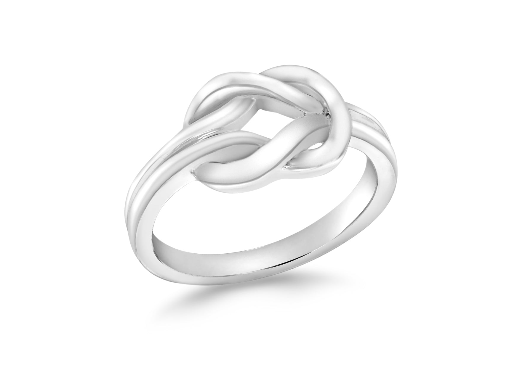 SILVER DOUBLE LOOP KNOT Ring