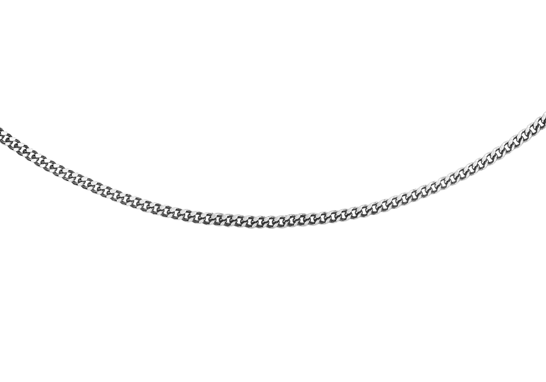 Platinum 30 Diamond Cut Slim Curb Chain