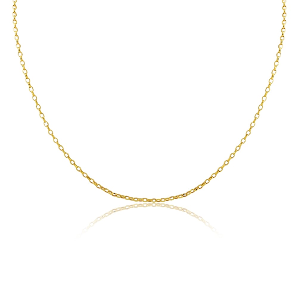 9ct Yellow Gold 100 Diamond Cut Oval Belcher Chain