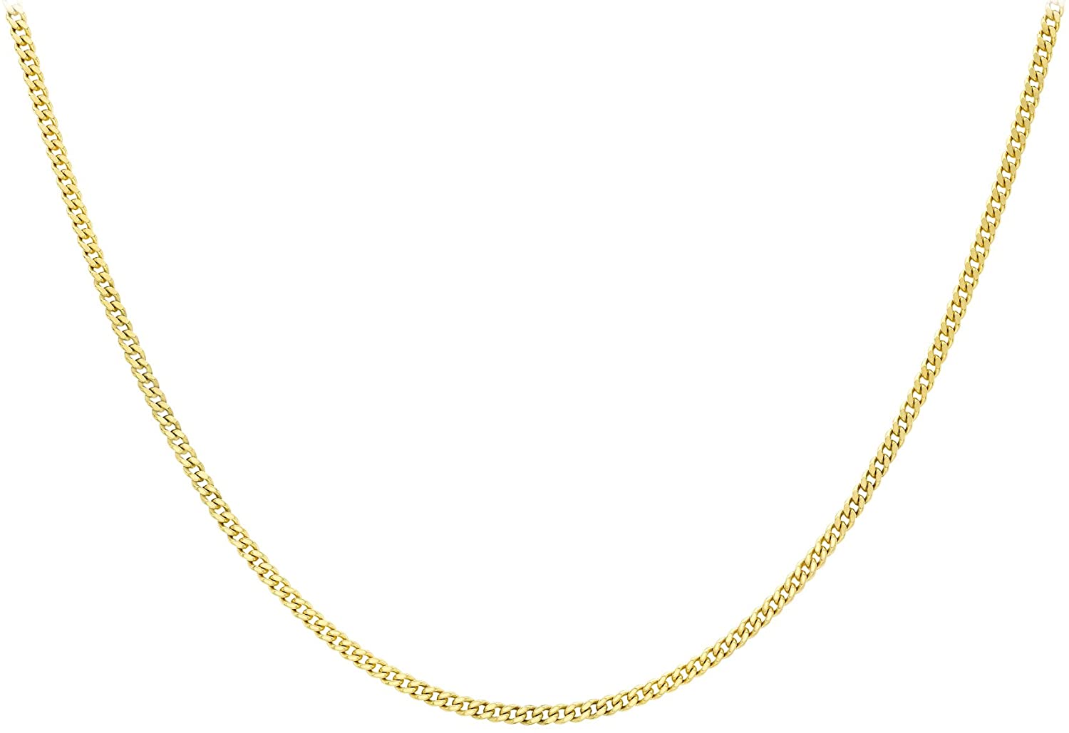 9ct Yellow Gold 60 Diamond Cut Curb Chain