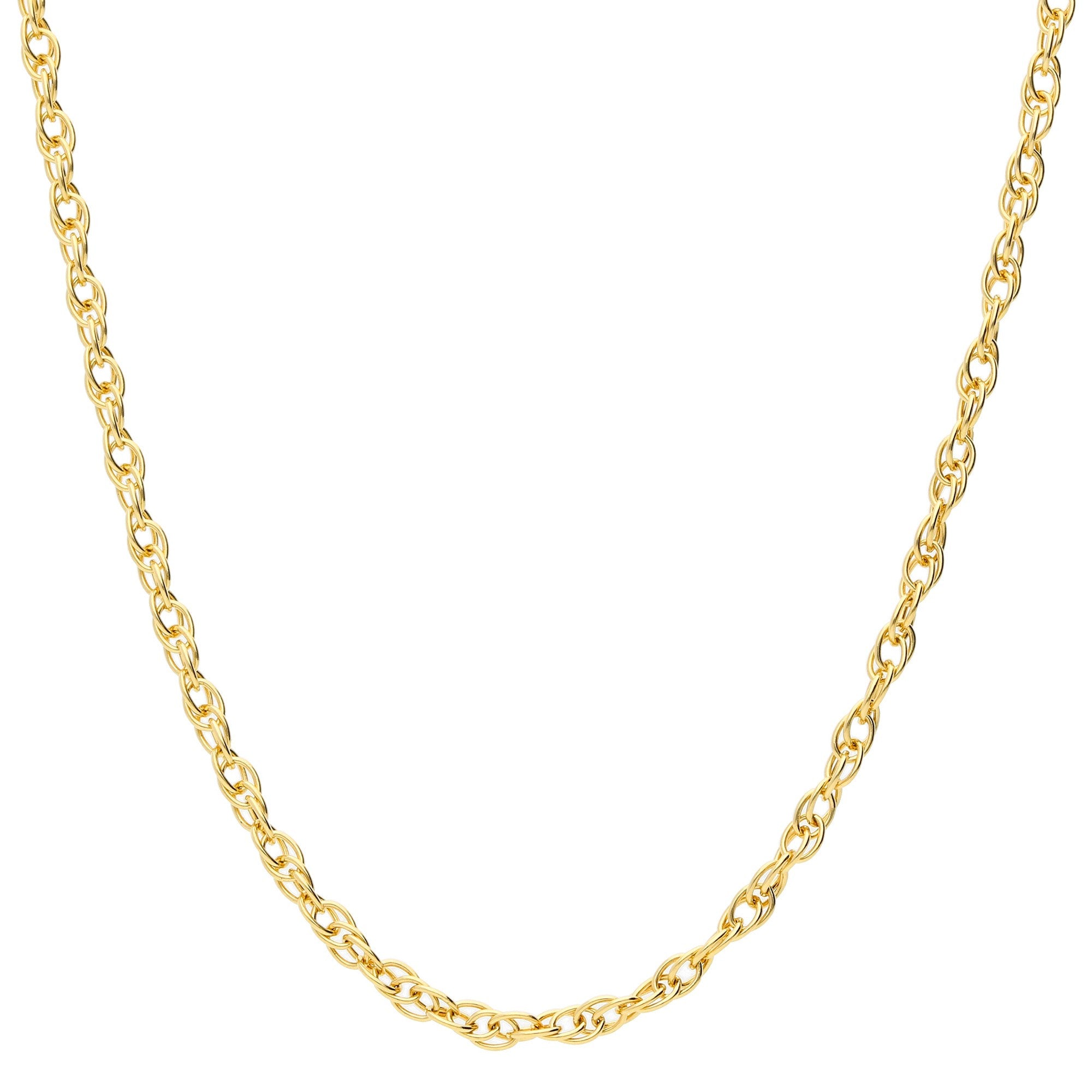 9ct Yellow Gold 40 Diamond Cut Prince of Wales Chain