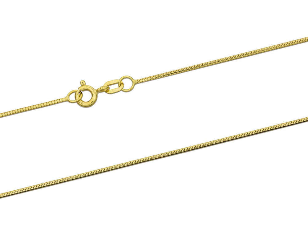 9ct Yellow Gold 50 Round Snake Chain