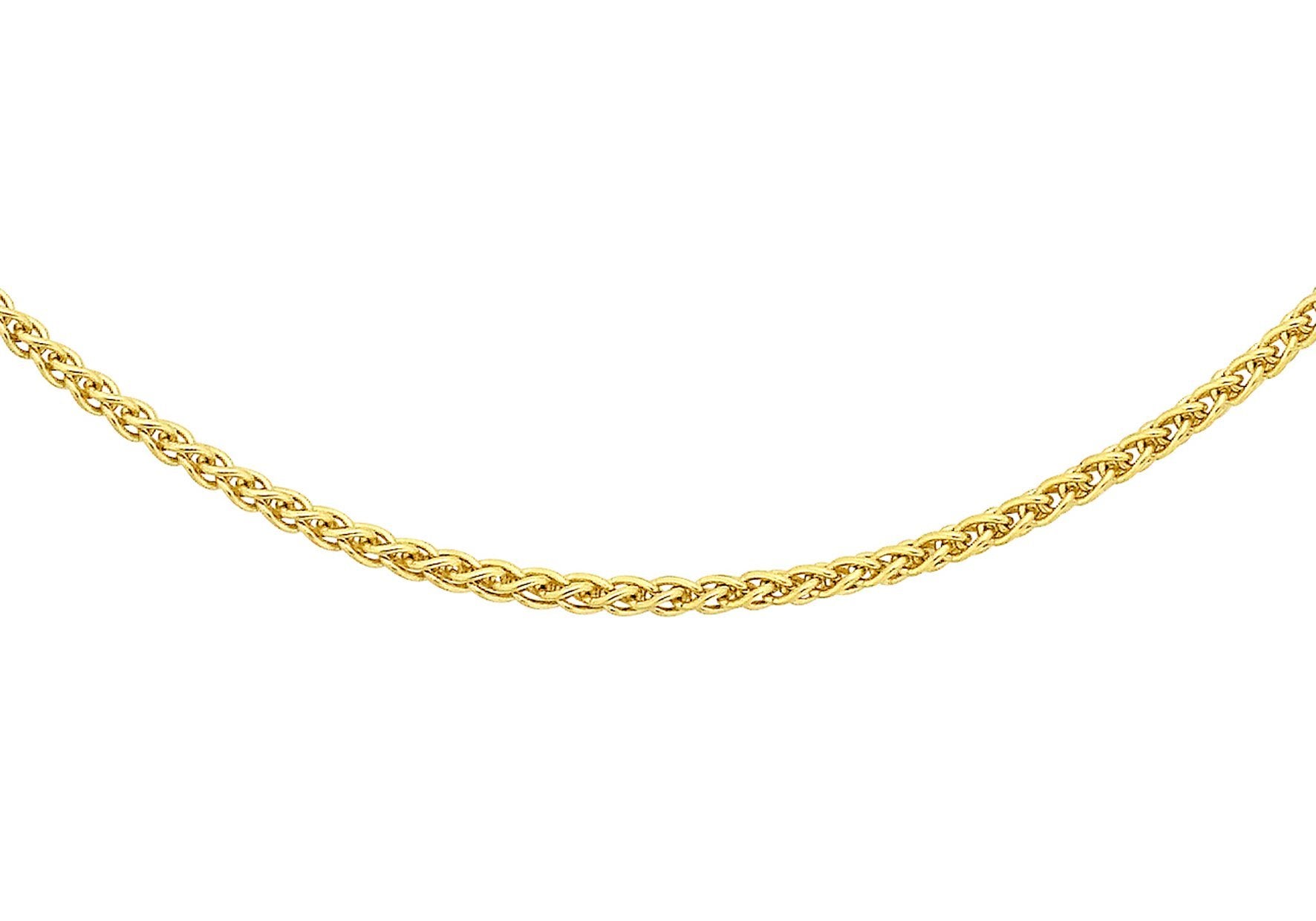 18ct Yellow Gold Spiga Adjustable Slim Slider Chain