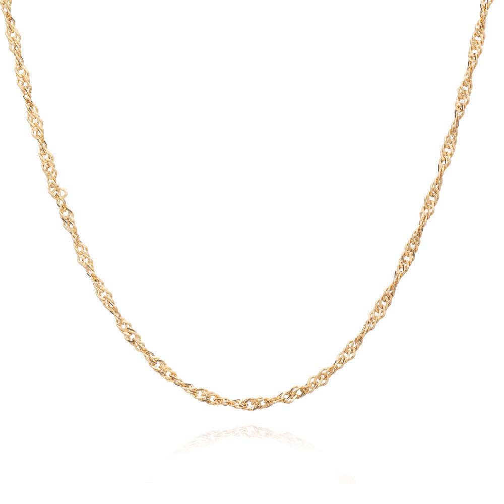 9ct Yellow Gold 50 Diamond Cut Twist Curb Chain