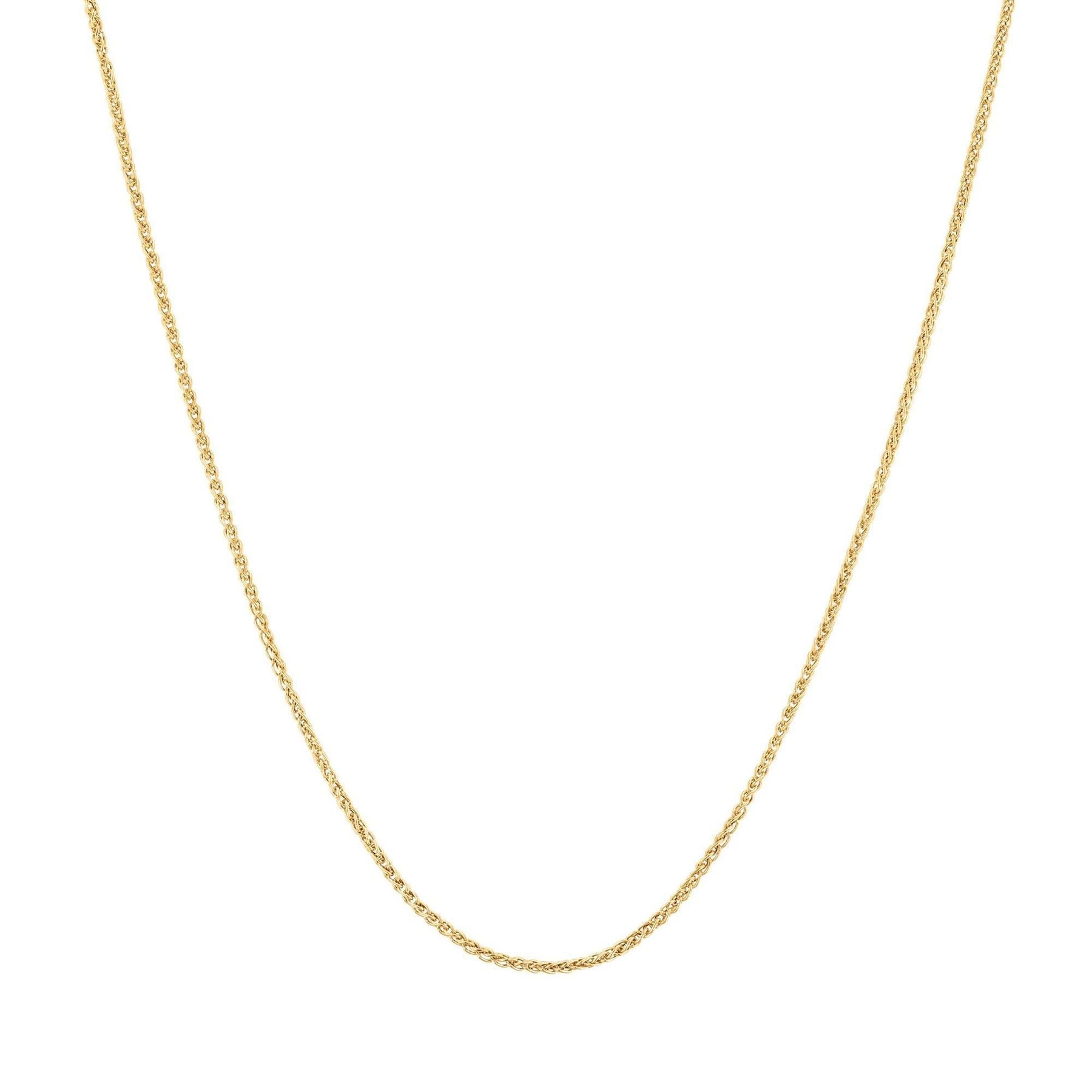 Sterling Silver Yellow Gold Plated Spiga Chain