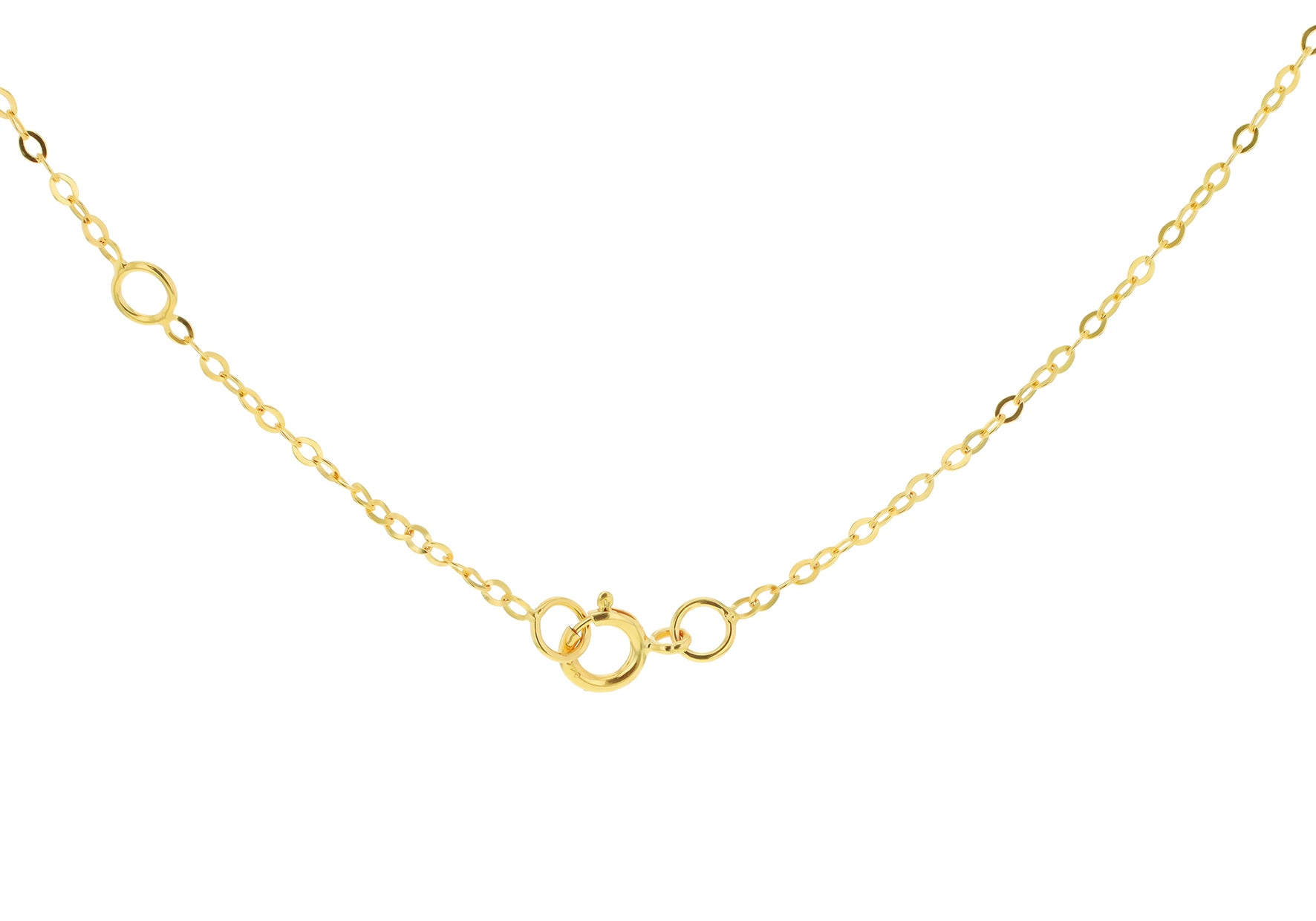 9ct Yellow Gold Paper Clip Adjustable Chain