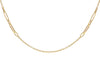9ct Yellow Gold Open Links Station Necklace