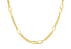 9ct Yellow Gold Fancy Curb Double Oval Links Necklace