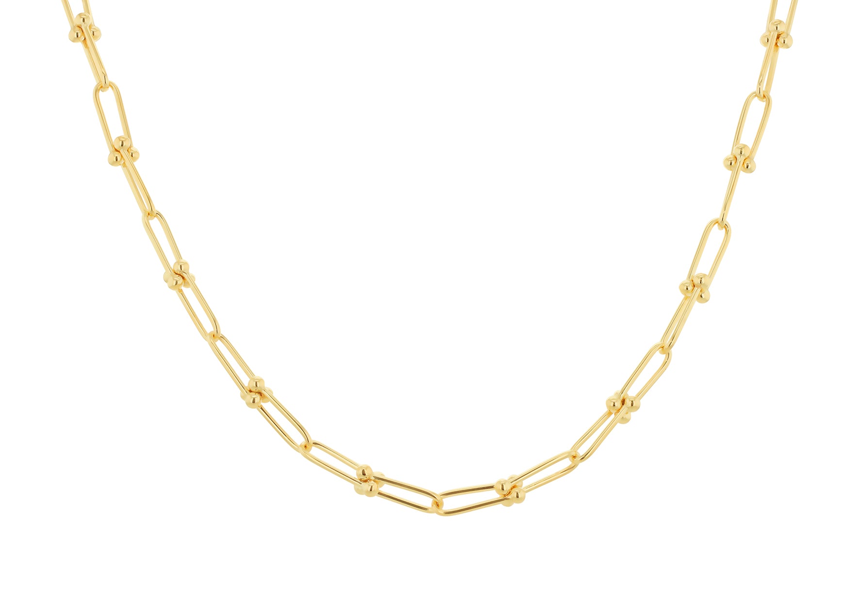 9ct Yellow Gold Nautical Paper Links Chain Necklace