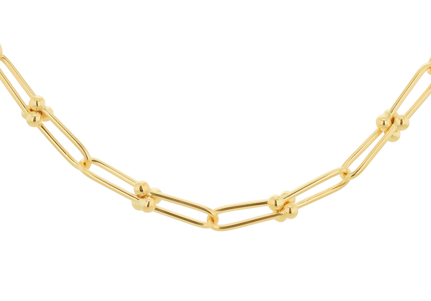 9ct Yellow Gold Nautical Paper Links Chain Necklace