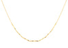 9ct Yellow Gold Diamond Cut Bar Necklace Chain