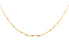 9ct Yellow Gold Diamond Cut Bar Necklace Chain