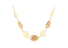 9ct Yellow Gold Satin and Polished Pebble Necklet