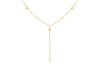 9ct Yellow Gold Diamond Cut Ball Y Necklet