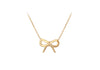 9ct Yellow Gold Bow Necklace