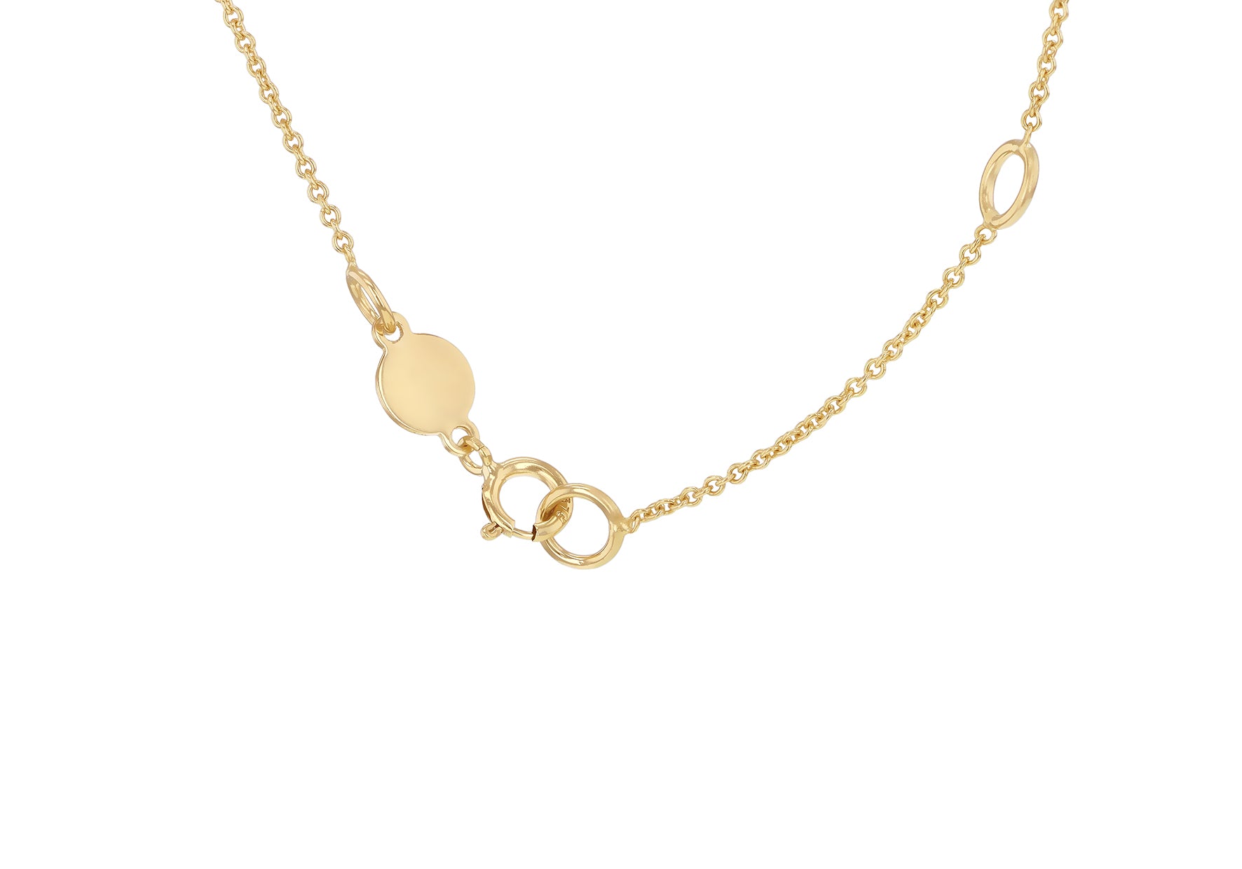 9ct Yellow Gold Lips Pendant Necklace