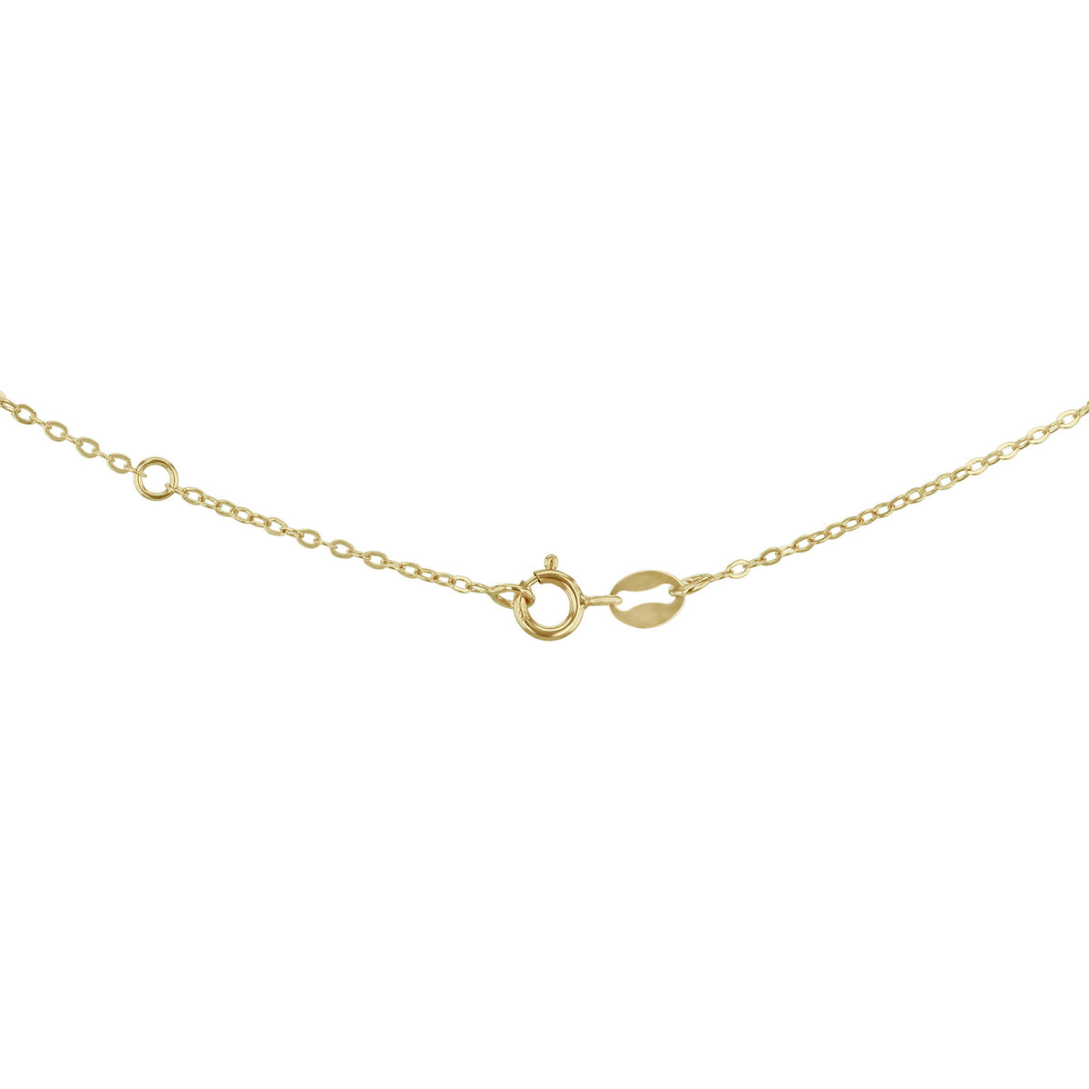 9ct Yellow Gold Diamond-Cut Sculpted Teardrop Adjustable Necklace