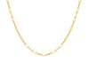 9ct Yellow Gold Sparkle Flat Link Necklace
