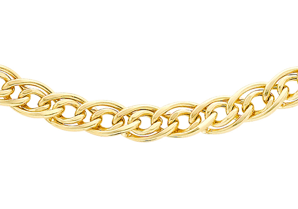Knot Chain Options 9ct Yellow Gold Double Curb Knot Chain Necklace