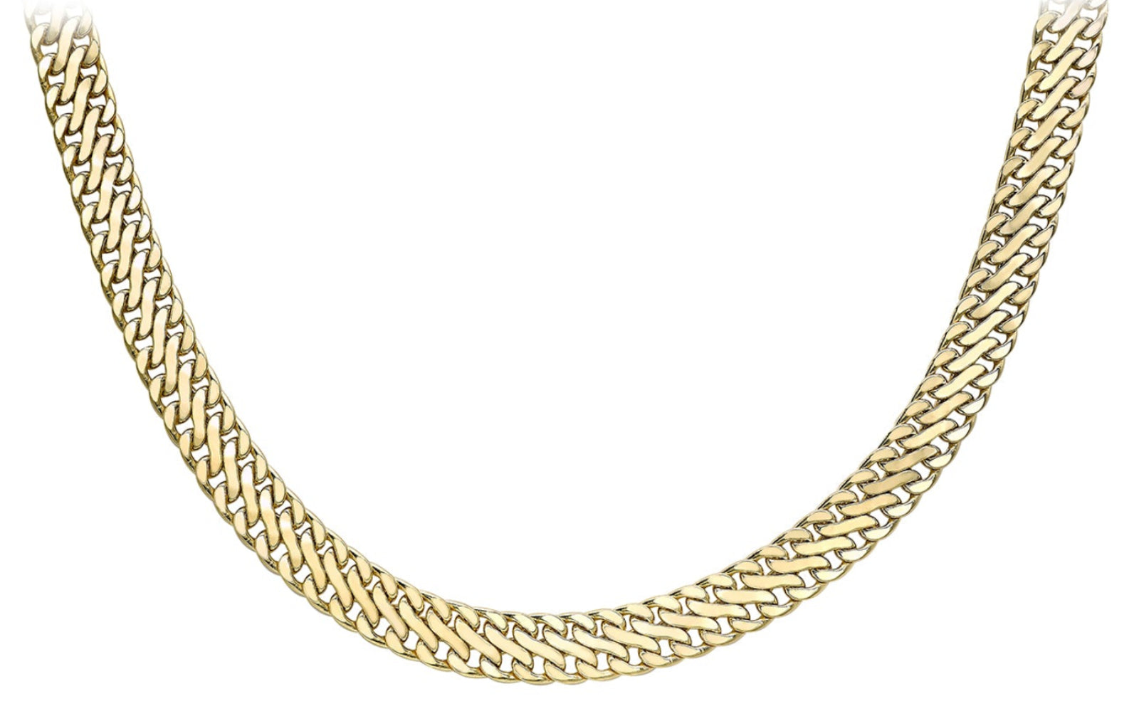 9ct Yellow Gold Byzantine Box Chain Necklace