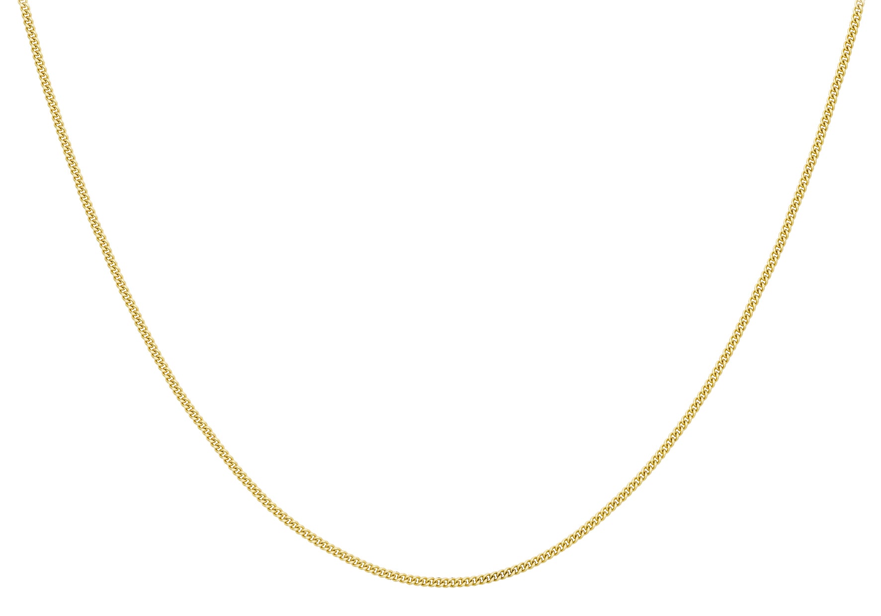 9ct Yellow Gold 40 Diamond Cut Curb Chain