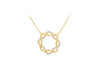 9ct Yellow Gold White Zirconia Wreath Necklace