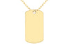 9ct Yellow Gold Dog Tag Ball Chain Necklace