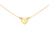 9ct Yellow Gold Triple Heart Charm Box Chain Necklace