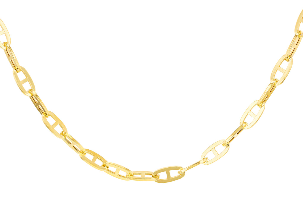 9ct Yellow Gold Mariner Anchor Link Chain Necklace