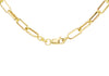 9ct Yellow Gold Faceted Paper Chain Necklace