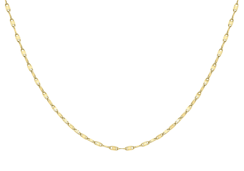 9ct Yellow Gold Flat Oval Link Chain